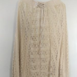 Women's beige maxi skirt lace size L